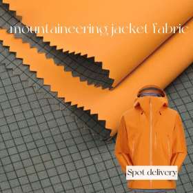 In-stock 331 colors 50D high-stretch pongee polyester composite fabric TPU+ chiffon three-in-one fabric, the same fabric as the Mammoth Elephant.