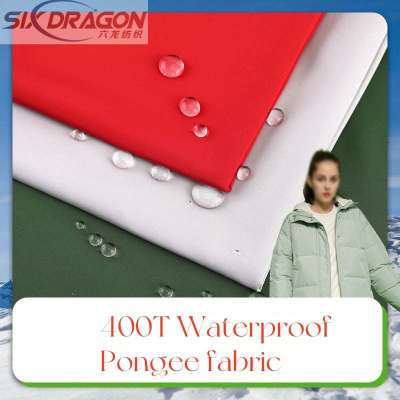 OEM & ODM Multicolor 400T Pongee Fabric | Waterproof & Downproof| Ideal for Down Jackets & Windbreakers | Wholesale Plain Weave Textiles for Garment Manufacturers