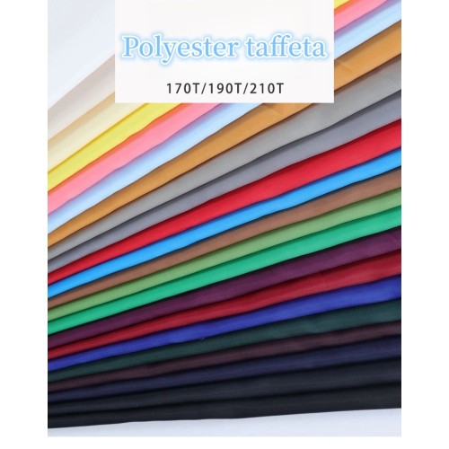 170T/190T/210 Polyester Taffeta Fabric - Rainproof Satin, Lining Material, Waterproof Cloth, Coated Taffeta