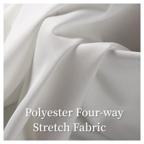 Stretch Fabric Lining Dress, 4 Way Stretch Fabric White