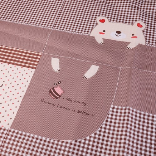 Peach Skin Print Fabric, Sleeve Lining Material, Waterproof and Stain-resistant Apron Cover Fabric, Dustproof Tablecloth Material