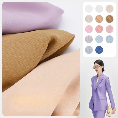 A large number of spot 380g plain suit fabric career pants women's suit elastic fabric wholesale