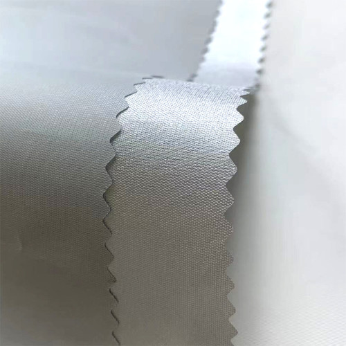 170T Polyester Taffeta Silver-Coated Fabric in White for Car Covers, Furniture Covers, Tents, and Stroller Material