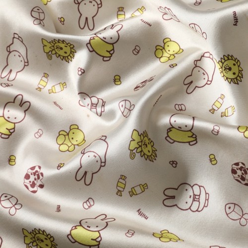 Wholesale Cartoon Print Satin Fabric - Women's Pajamas Lingerie Home Textiles and Bedding in Polyester Charmeuse