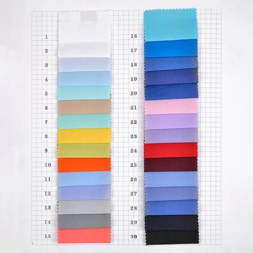 TC 65/35 Polyester-Cotton Poplin Fabric 133x72 Woven Plain Weave, Shilin Dyed Fabric for Spring and Summer Shirts and School Uniforms