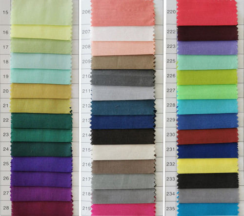 100% cotton fabric plain solid color 90*88 pocket fabric suitable for bags lining and clothing inner lining pocket material