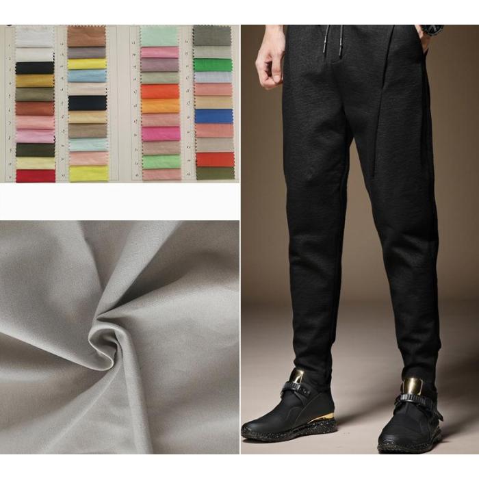 Manufacturer Supply of Woven Cotton Twill Washed Reactive Dyed Fabric Solid Color Fabric for Casual Wear and Trousers Wholesale