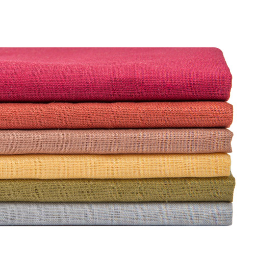 Pure Linen Fabric Woven with Reactive Dye in Stock Suitable for Spring and Summer Shirts and Dresses Fabric 200gGSM