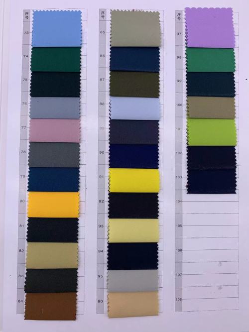 In-stock supply of elastic twill spring polyester fabric for outdoor sportswear, down jackets, and coats.