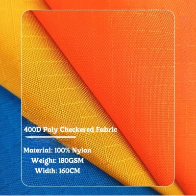 Premium 400D Nylon Jacquard Grid Fabric | Water-Repellent PU Coated Oxford - Perfect for Backpacks, Luggage & Tents - OEM, ODM & Wholesale Opportunities