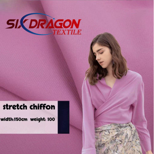 100D High-Density Stretch Plain Chiffon Fabric For Home clothes/Shirt /Suspenders/Dress