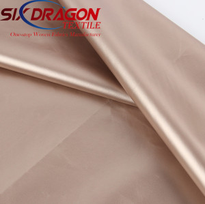 50D glossy hot-stamped fabric water resistant clothing material for down jacket