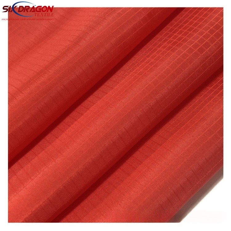 Red Plaid Taffeta Fabric ODM