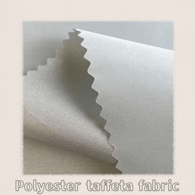 170T Polyester Taffeta Silver-Coated Fabric in White for Car Covers, Furniture Covers, Tents, and Stroller Material
