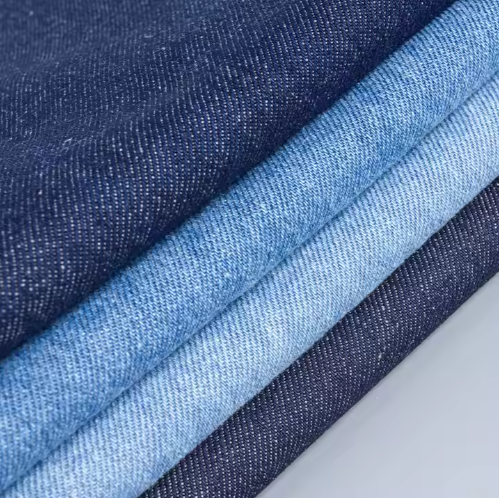 Premium Stretch Washed Denim Fabric for Bags Clothes Pants Shirts - Versatile DIY Thick Blue Cotton for All Seasons