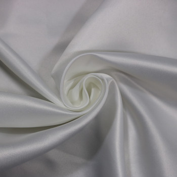 Free Sample 75D*150D Natural White Matte Polyester Satin Fabric For Wedding Dress