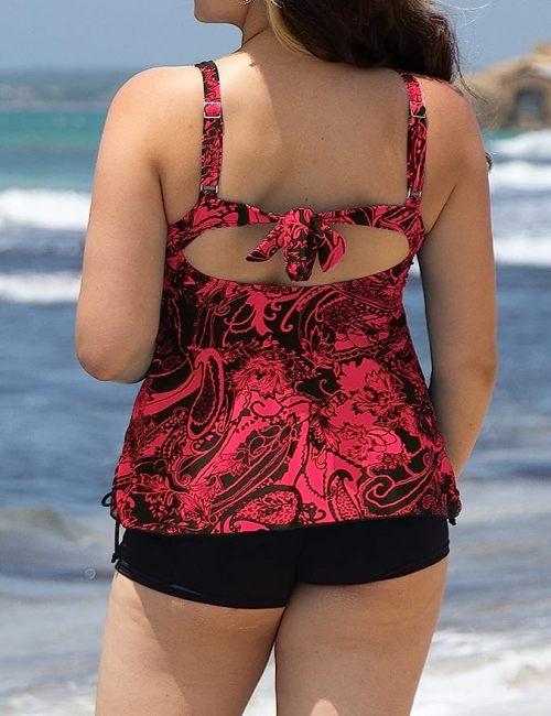 OEM Womens Plus Size Bathing Swim Suits Print Two Piece Swimsuit Tankini Swimwear Wholesale Supplier