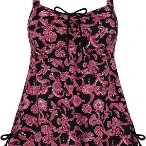 OEM Womens Plus Size Bathing Swim Suits Print Two Piece Swimsuit Tankini Swimwear Wholesale Supplier