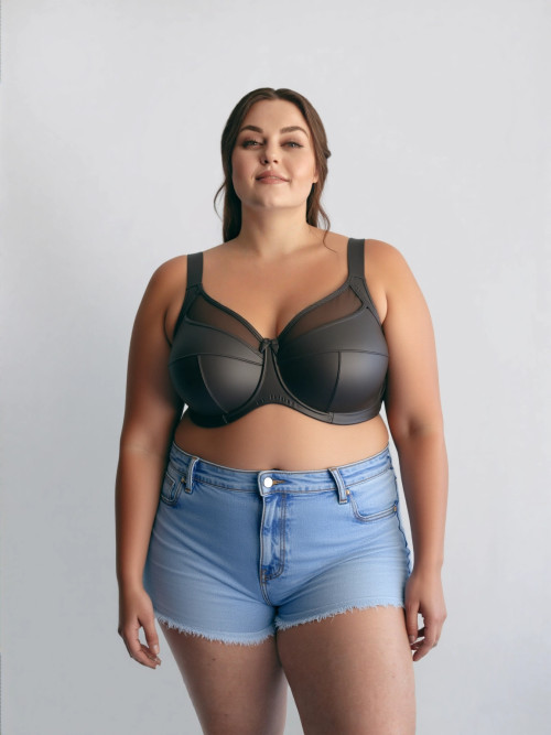 Customized Ladies Underwired Bras Full Cup Floral Print Balcony K Cup Plus Size Lingerie For Women