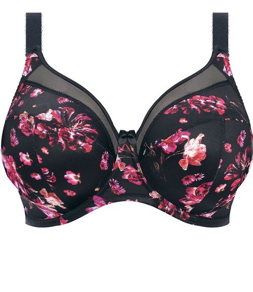 Customized Ladies Underwired Bras Full Cup Floral Print Balcony K Cup Plus Size Lingerie For Women