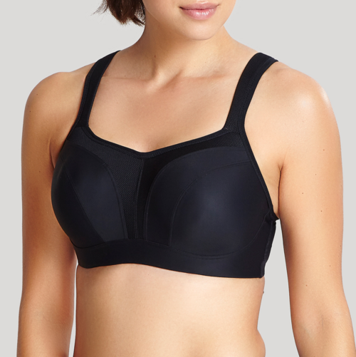 Wholesale Padded Plus Size Sports Bras Black For Large Breasts High Impact Customized Design