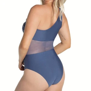 OEM One Piece Tummy Control One Shoulder Swimwear For Women Plus Size Soft Cup Bath Suits Customize