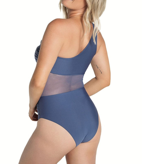 OEM One Piece Tummy Control One Shoulder Swimwear For Women Plus Size Soft Cup Bath Suits Customize