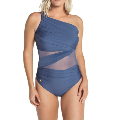 OEM One Piece Tummy Control One Shoulder Swimwear For Women Plus Size Soft Cup Bath Suits Customize