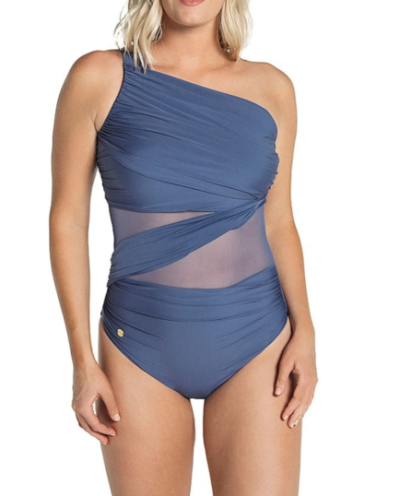 OEM One Piece Tummy Control One Shoulder Swimwear For Women Plus Size Soft Cup Bath Suits Customize