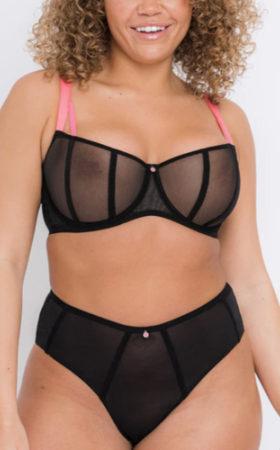 Soutien-gorge demi-tasse personnalisé de grande taille, Design en maille Sexy, noir, rose, à armatures, fournisseur de lingerie fine et douce