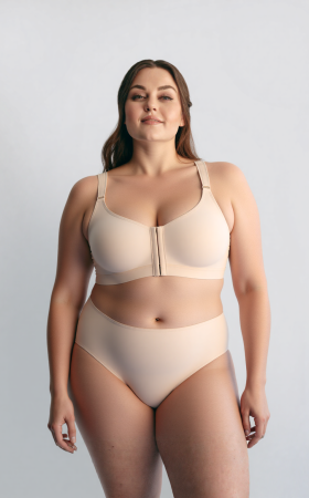 Custom Front Close Wireless Hook Mastectomy Bras Post Opening Surgery Compression Pocket Bra OEM