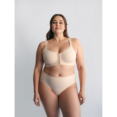 Custom Front Close Wireless Hook Mastectomy Bras Post Opening Surgery Compression Pocket Bra OEM