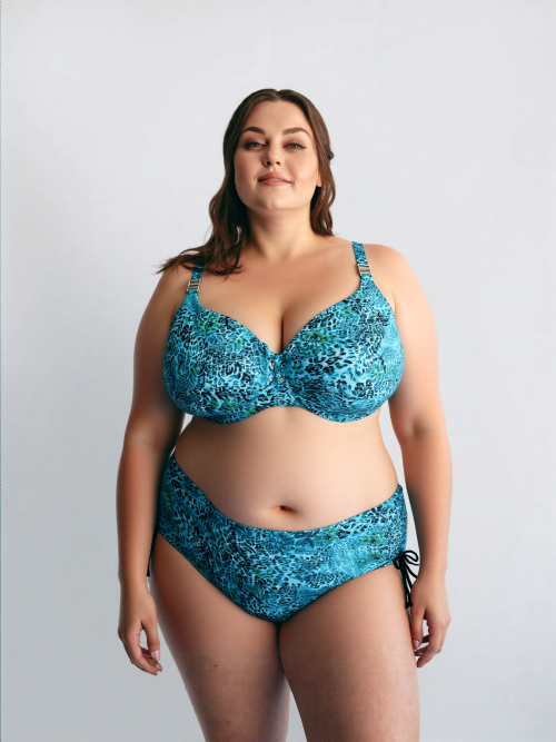 Customized Smoothies Solo Solid Swimsuits Cup Size Underwire DD G H Cup Bikini Top Women's Swimwear