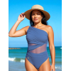 OEM One Piece Tummy Control One Shoulder Swimwear For Women Plus Size Soft Cup Bath Suits Customize