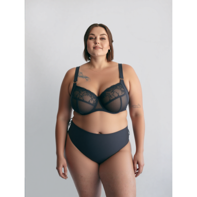 Manufacturing Plus Size Half Cup Bras Sexy Mesh Design Black Underwire Thin Soft Lingeries Solutions