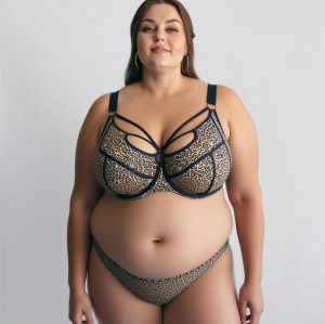 Customized Ladies Underwired Bras Full Cup Floral Print Balcony K Cup Plus Size Lingerie For Women