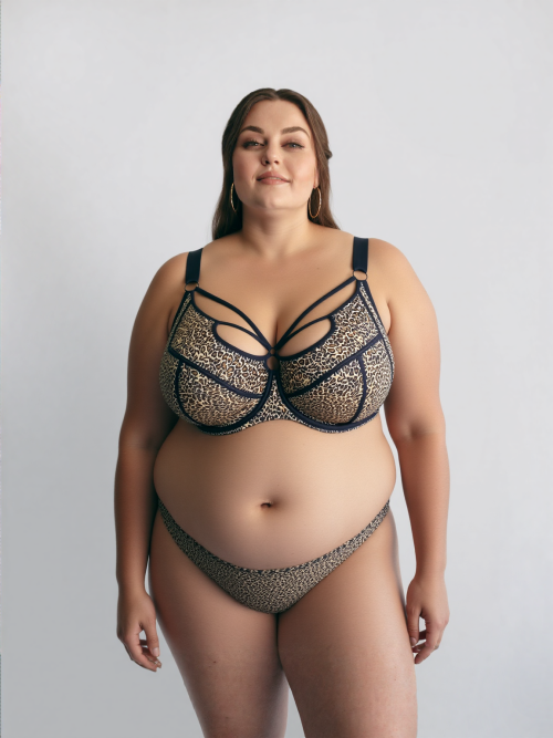 Customized Ladies Underwired Bras Full Cup Floral Print Balcony K Cup Plus Size Lingerie For Women