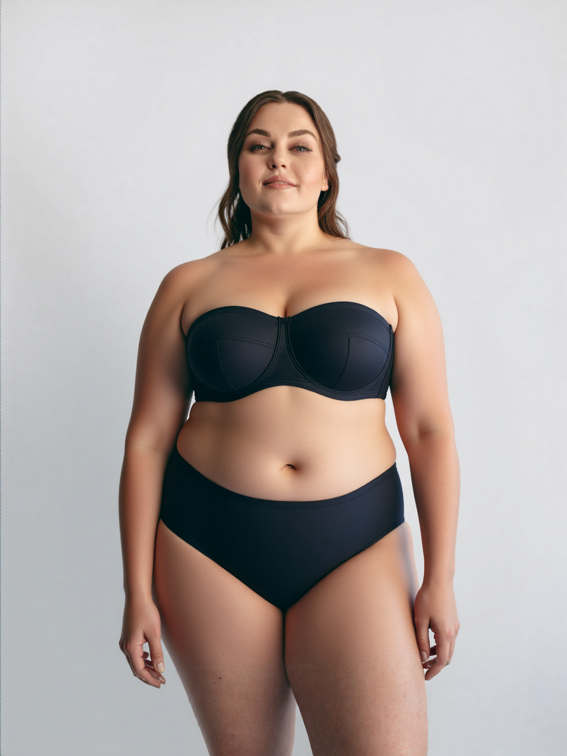 Mid Nude Strapless Bra