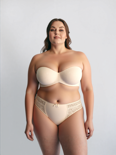Wholesale Plus Cup Soft Strapless Bras Underwrie No padded Width Strong Band Lingeries Customized