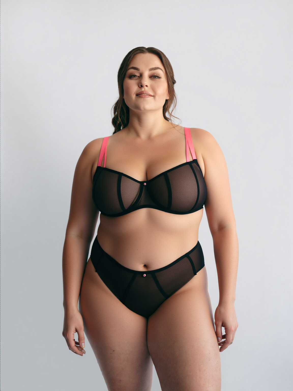 Custom plus size half Cup bra