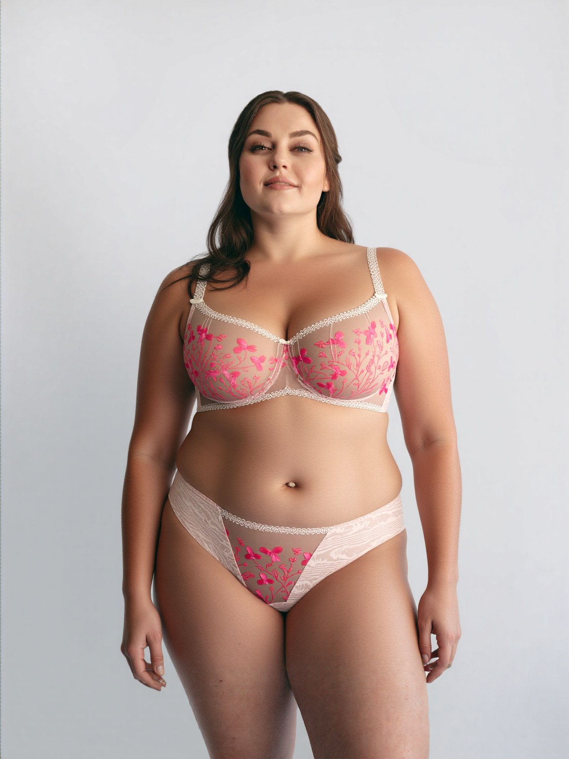 Custom plus size half Cup bra