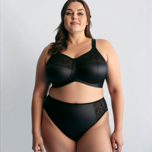 Ladies Wireless Soft Cup Plus Size Bra embroidery Full Coverage Non Padded Lingerie Supplier