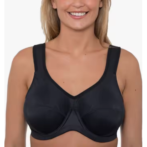 Wholesale Padded Plus Size Sports Bras Black For Large Breasts High Impact Customized Design