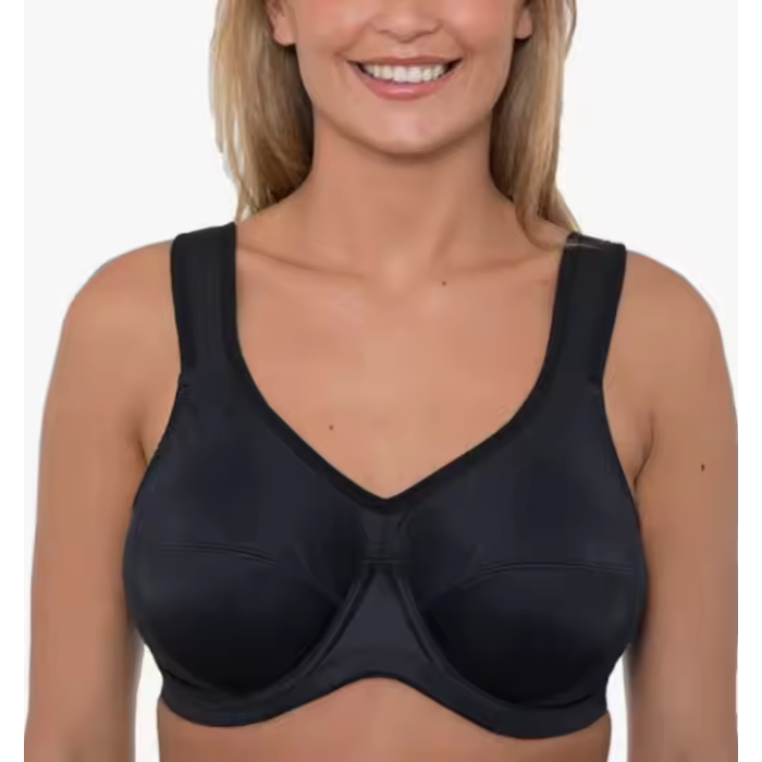 Wholesale Padded Plus Size Sports Bras Black For Large Breasts High Impact Customized Design