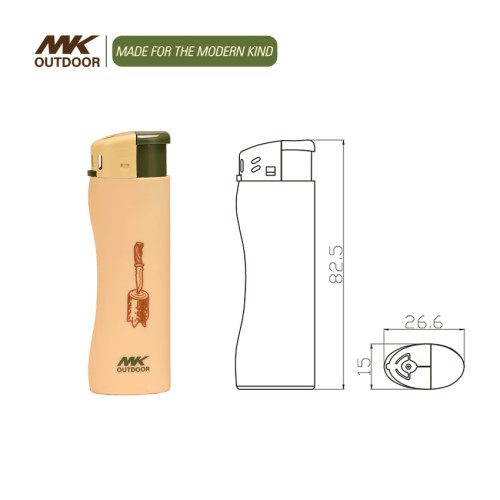 Briquet à gaz électronique 218A1 MK, conception ergonomique du corps, flamme réglable, fonction rechargeable