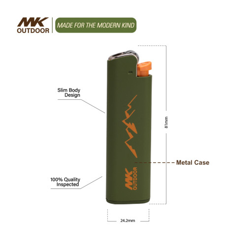 Briquet à silex en métal ZY-10EMT, matériaux anti-explosion avec valve à flamme fixe