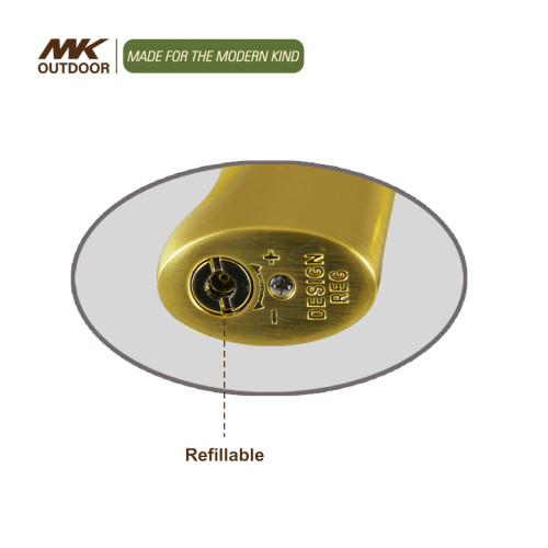 ZY-7GMT Jet Flame Lighter com roda de segurança infantil, design ergonômico curvo - acabamento cromado ou fosco