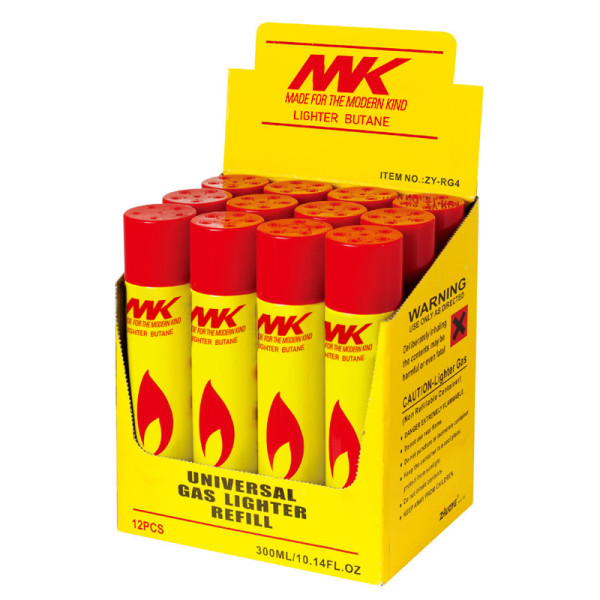 Recambio Encendedor MK RG4 Premium Butano - Gas Premium 300ML Gas Universal para Encendedores