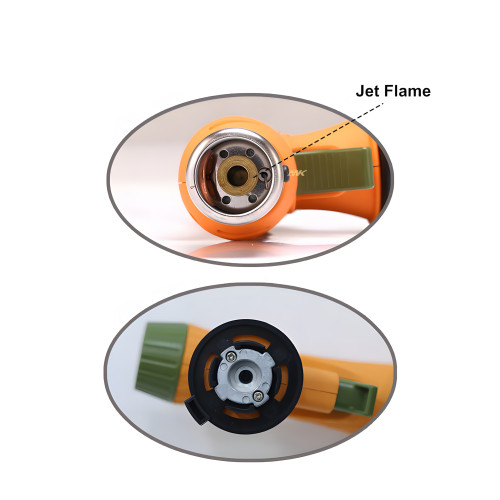 Briquet torche à gaz ZY-218WP : pistolet à flamme butane sûr, durable et élégant pour la cuisine et plus encore