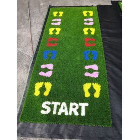 Wear Resistant Gym Artificial Grass Customized Logo Fitness Track Green Artificial Turf Gym Grass